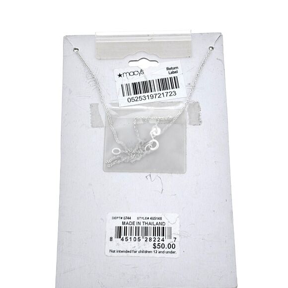 NWT Footnotes Thailand Sterling Silver 925 Family Tree Pendant Necklace 16"-18" - Picture 4 of 8